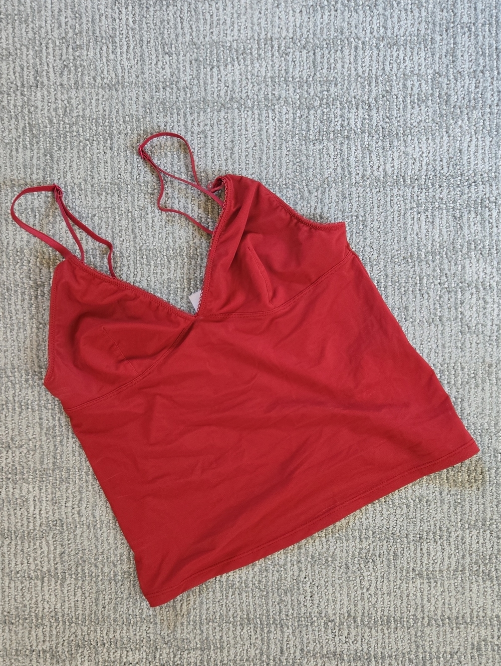 Red Mesh Tank Top